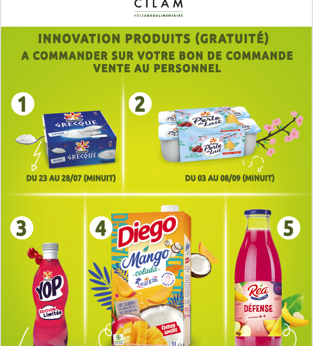 Découvrez nos innovations produits – GratuitÉ – Vente au personnel