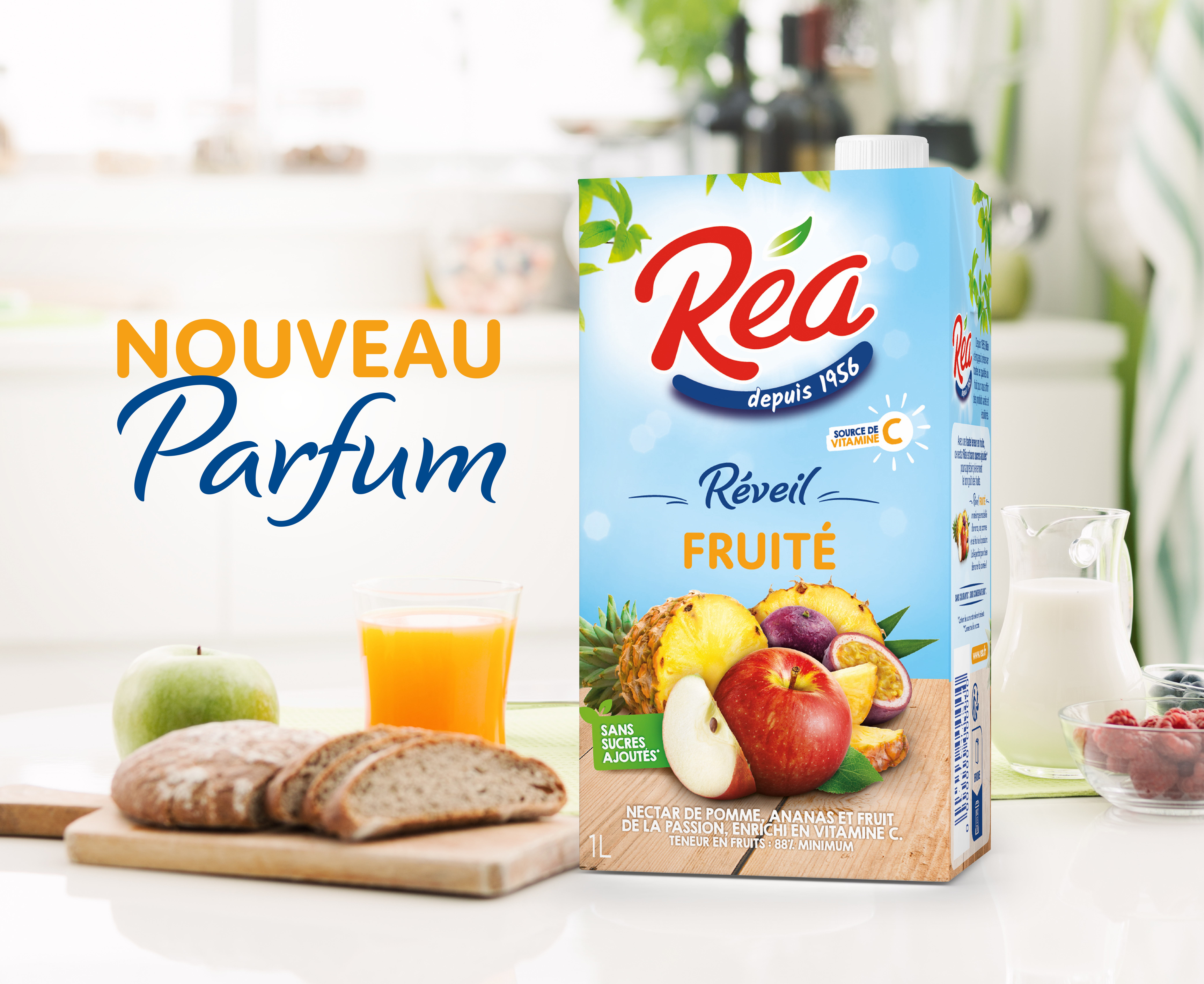 NOUVEAUTÉ : RÉA RÉVEIL FRUITÉ, LE JUS QUI ÉVEILLE VOTRE JOURNÉE